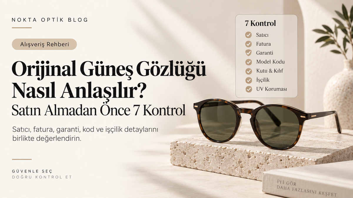 Orijinal güneş gözlüğünü ayırt etme rehberi