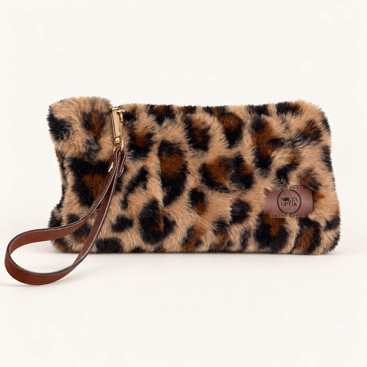 Soft Touch Peluş Gözlük ve Seyahat Çantası | Leopar — İkinci açı
